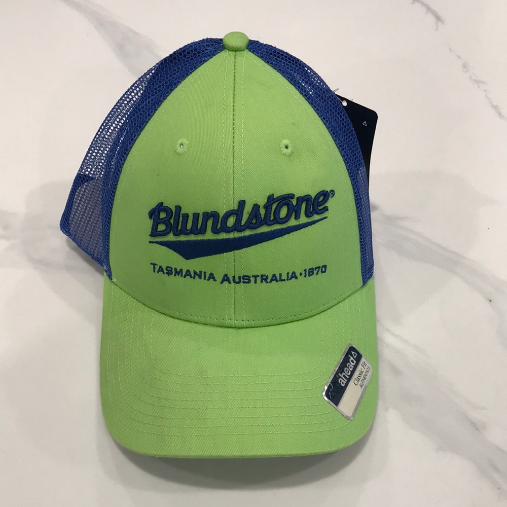 Blundstone Trucker Hat | snap back | green + blue